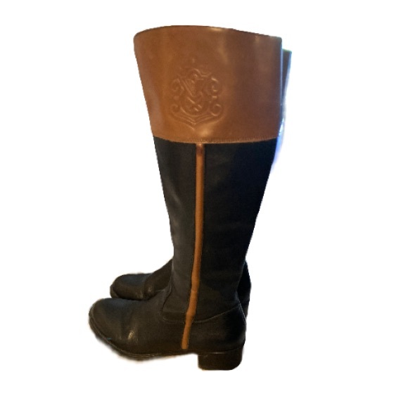Franco Sarto Women’a Black with Brown detailing, Tall Riding Boots 7 - Picture 5 of 14